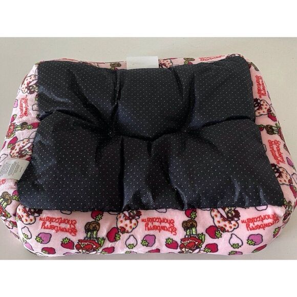 Strawberry Shortcake Dog Cat Pet Cuddler Bed 20 X 16 X 6” Pink Soft Velvet NEW - Picture 15 of 16